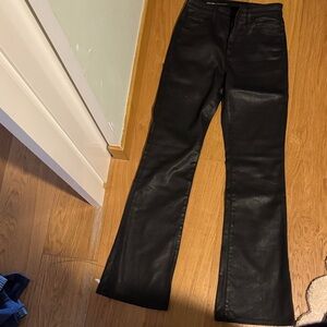 AG Black Flared Leather like jeans